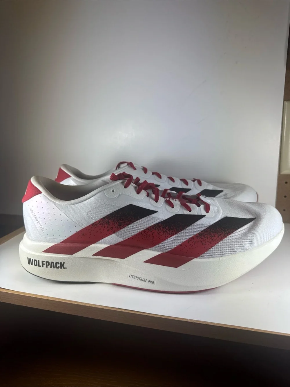 Adidas Adizero Evo NC State Men's Size 15 Lightweight Running Sneakers